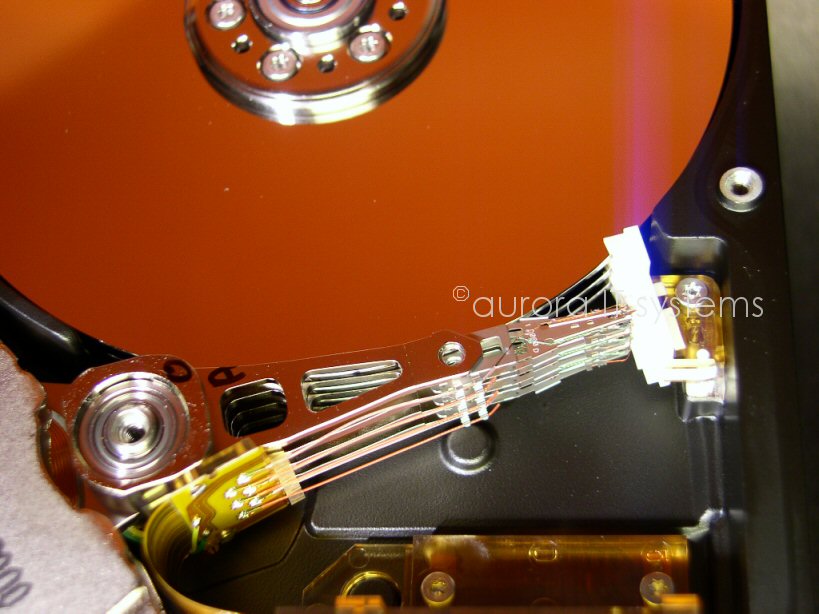 Image of the crashed hard disk